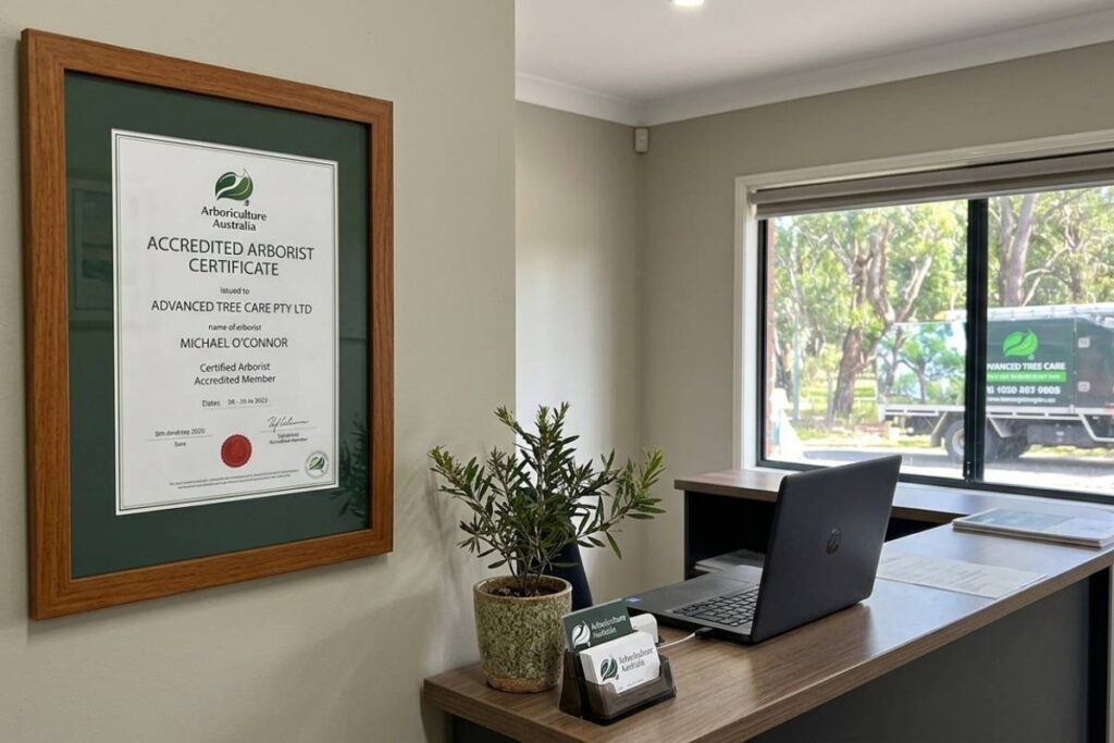 Arboriculture Australia registered practising arborist accreditation