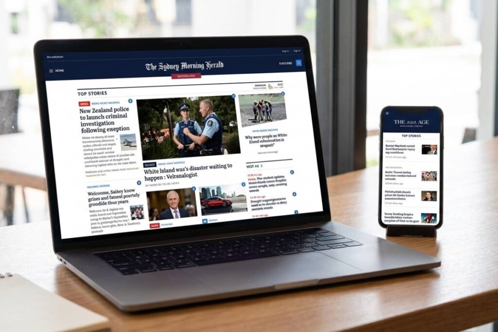 Australian digital news bulletins on multiple devices